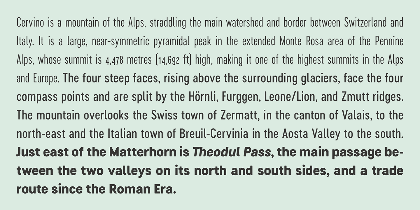 Пример шрифта Cervino Condensed #2